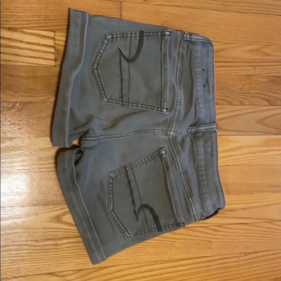 Light Green Jean Shorts - Picture 2 of 3